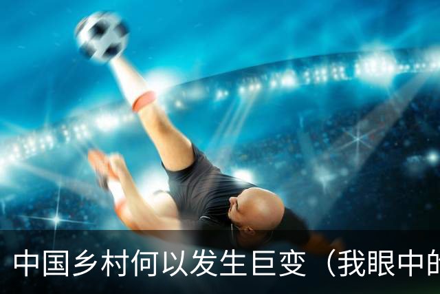 中国乡村何以发生巨变（我眼中的中国）